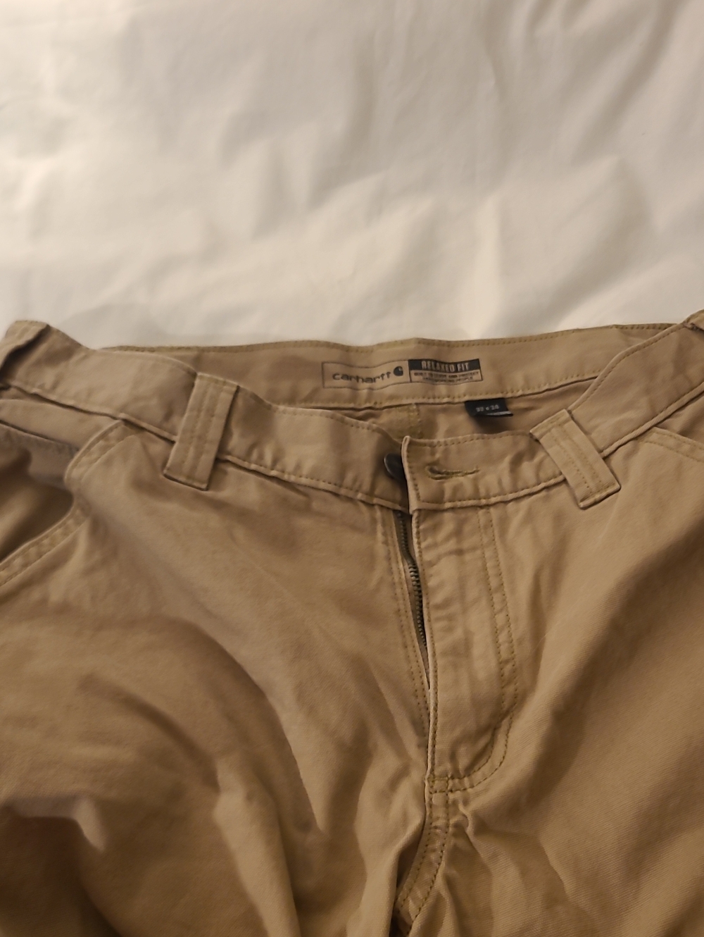 Carhartt Men’s Khaki Straight-Fit Chinos 32w 34l